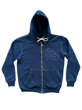 Load image into Gallery viewer, Navy Contrast Hoodie