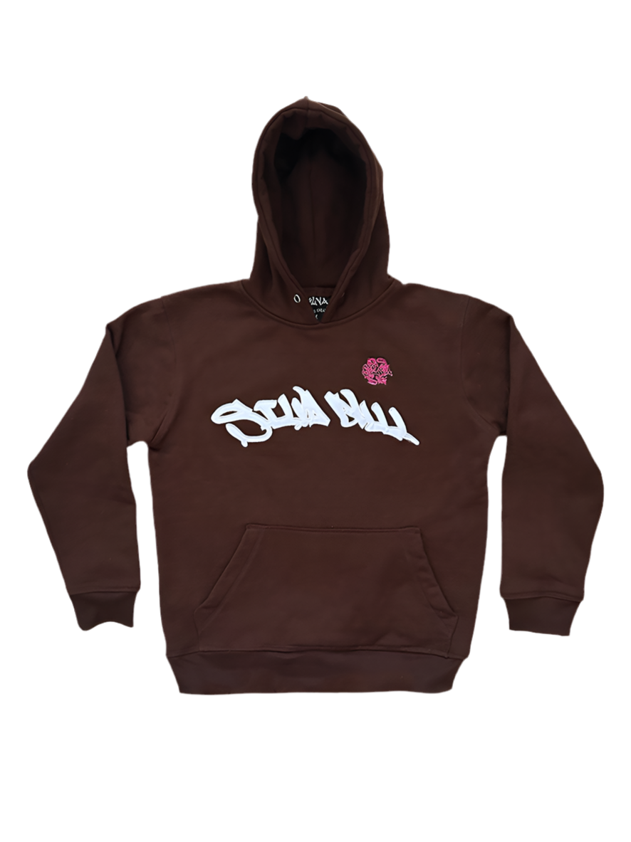 Brown Script Hoodie