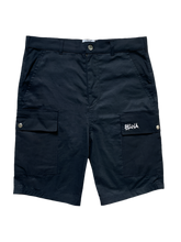 Load image into Gallery viewer, BLACK CARGO SHORTS
