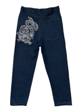 Load image into Gallery viewer, Navy Dragon Logo Jeans
