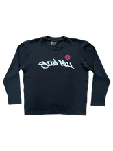 Load image into Gallery viewer, Black Script Waffle Longsleeve
