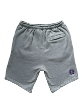 Load image into Gallery viewer, GREY SCRIPT LOGO SHORTS
