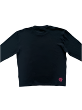 Load image into Gallery viewer, Black Script Waffle Longsleeve
