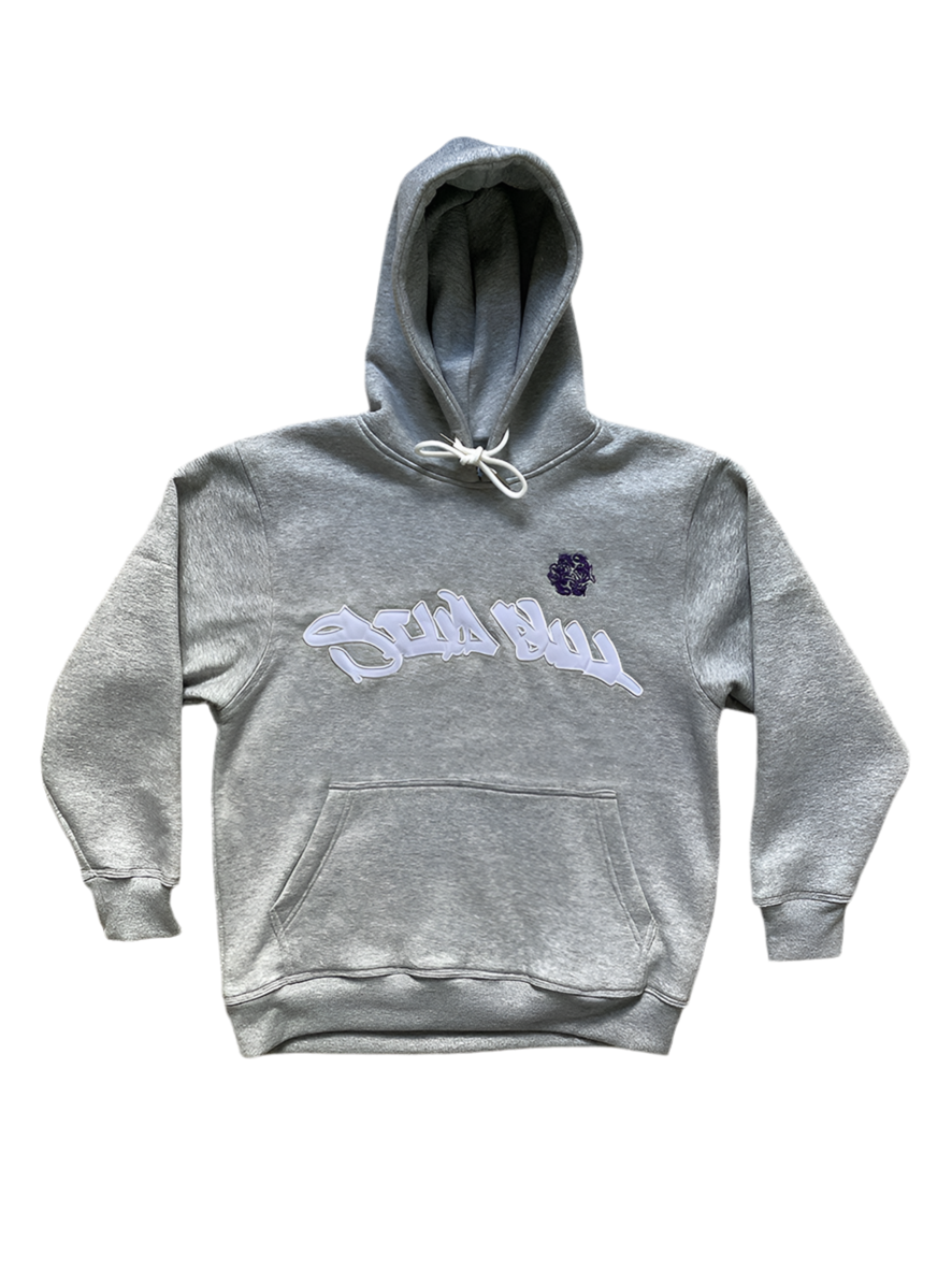 Grey Script Hoodie