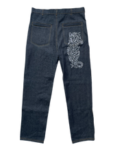 Load image into Gallery viewer, Navy Scriptdragon Denim
