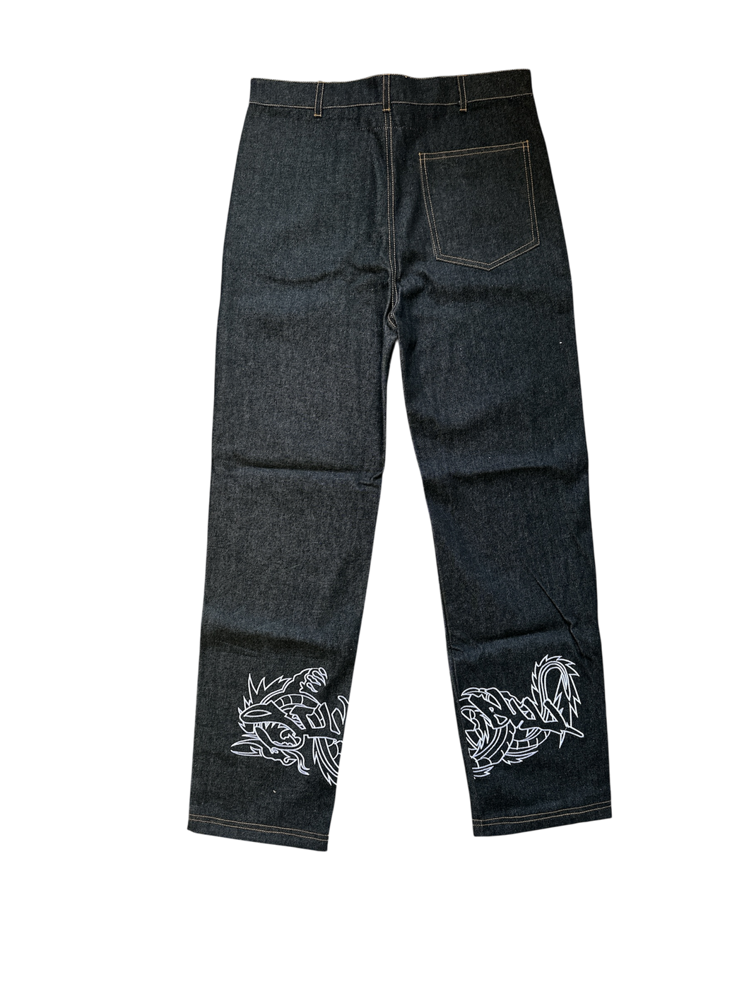 SAMPLE SCRIPTDRAGON CALF LOGO JEANS
