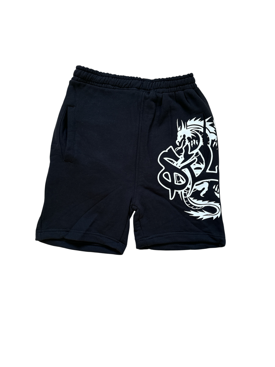 SAMPLE BLACK WRAP AROUND LOGO SHORTS